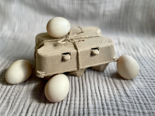My Pet Chicken Egg Cartons Henlay Duck Egg Cartons - Holds Half Dozen Jumbo Eggs- Blank Flat Top, 2 colors, 20 or 100