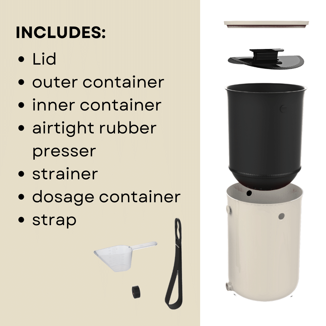 TeraGanix Bokashi Compost Bin Bokashi Kitchen Compost Bin, 2.5 gal