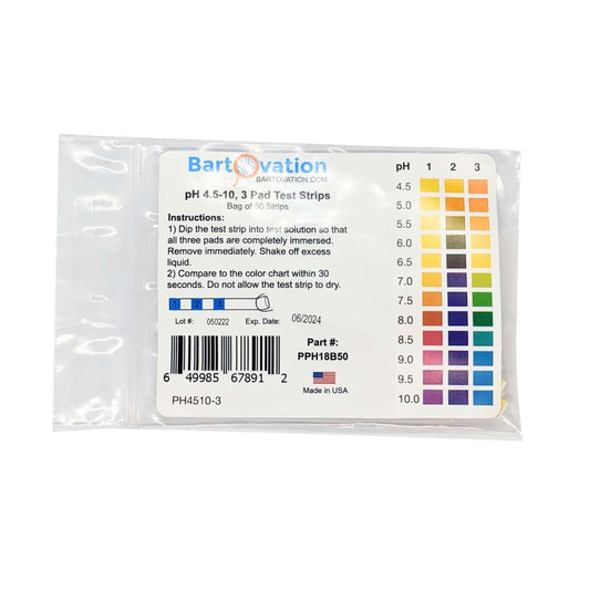 TeraGanix ph Testing Strips pH 4.5-10, 3 Pad Test Strips