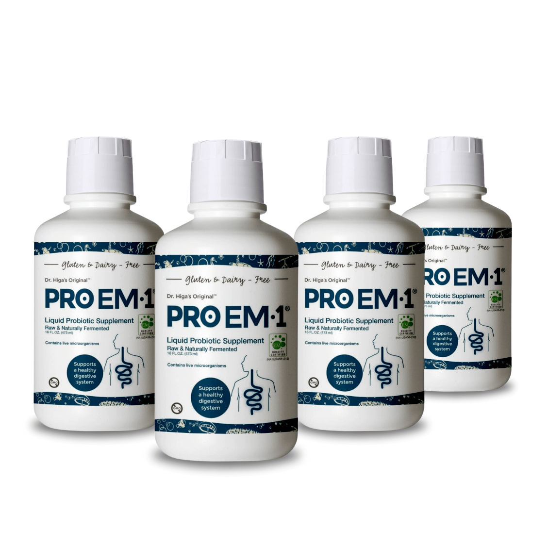 TeraGanix Probiotic 4 Bottle x PRO EM-1 Bundle