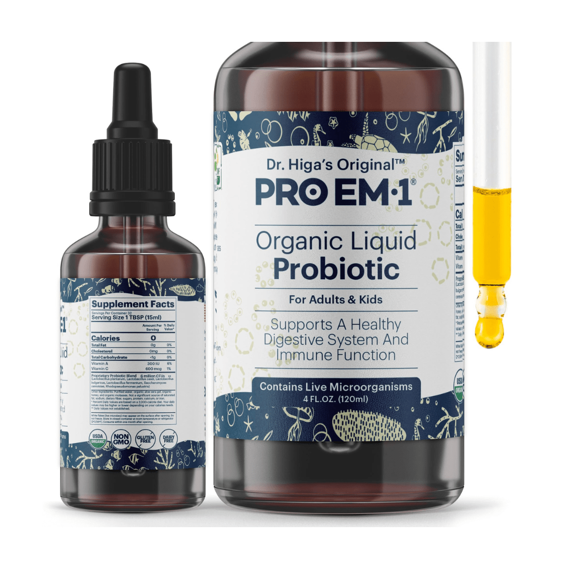 TeraGanix Vitamins & Supplements (4 fl oz) Bottle PRO EM-1 Liquid Probiotic Supplement