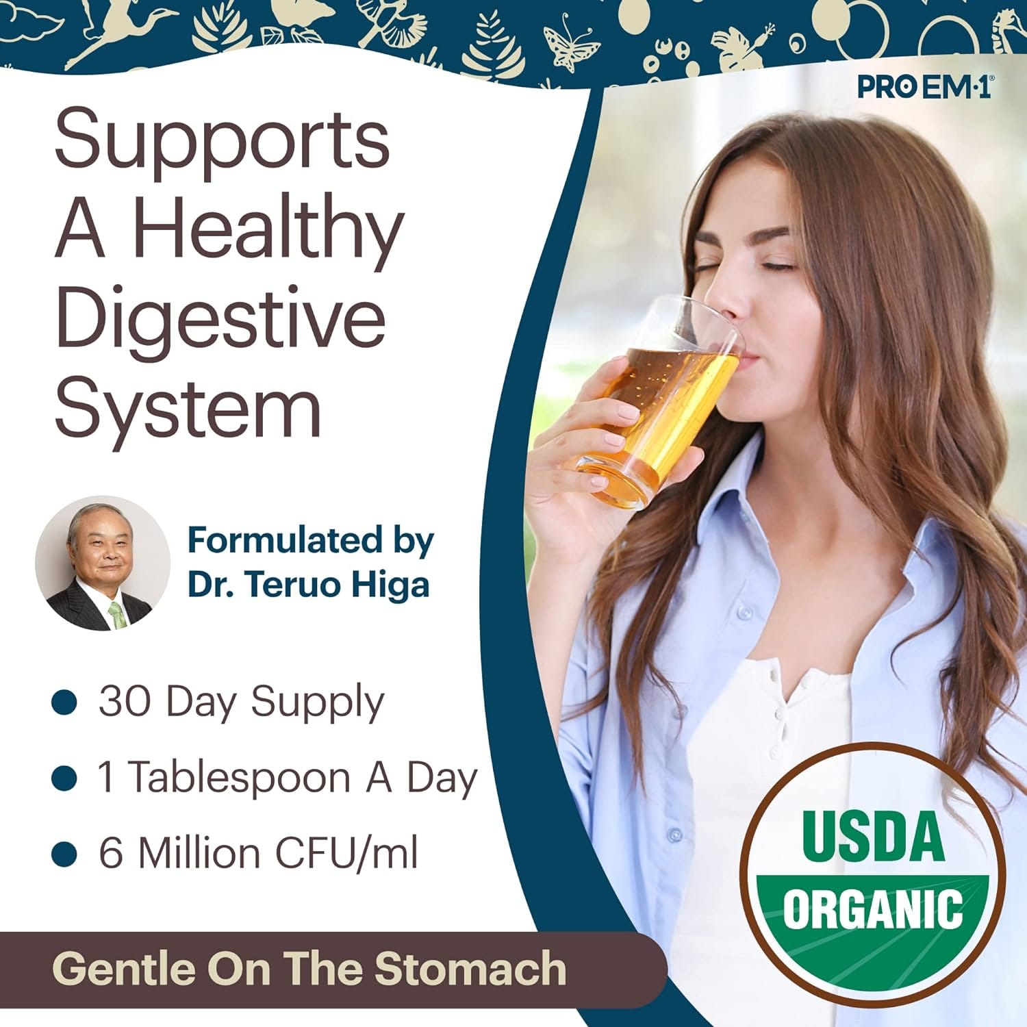 TeraGanix Vitamins & Supplements PRO EM-1 Liquid Probiotic Supplement