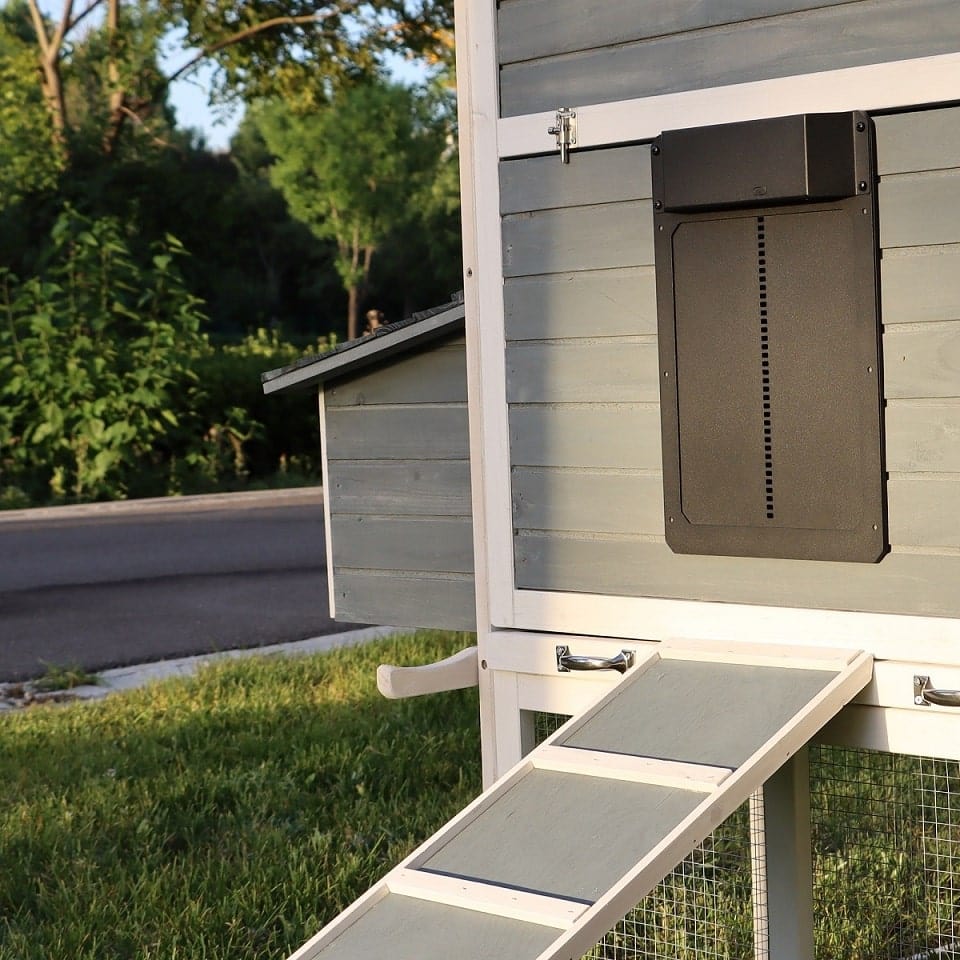 My Pet Chicken Automatic Chicken Doors Farmight Automatic Chicken Coop Door, Aluminum