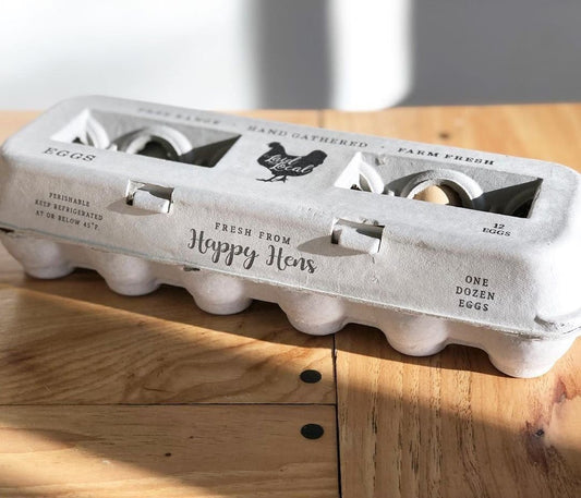 My Pet Chicken Egg Cartons Henlay Laid Local Egg Cartons- Adorable Printed Vintage Design- 25, 90, or 250