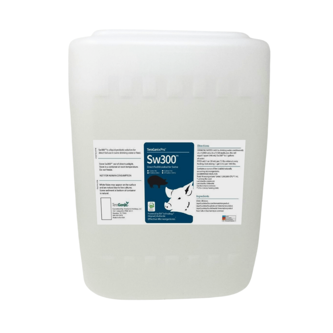 TeraGanix 5 Gallon SW300™: Elevate Swine Gut Health with Liquid Probiotics