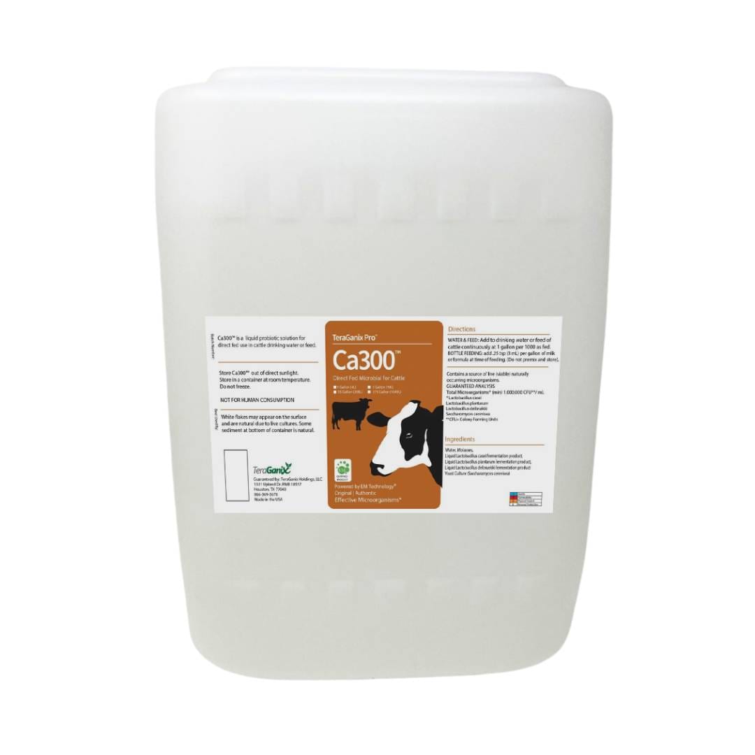 TeraGanix 5 Gallons Ca300™ Direct Fed Microbial: Enhancing Cattle Health and Well-Being