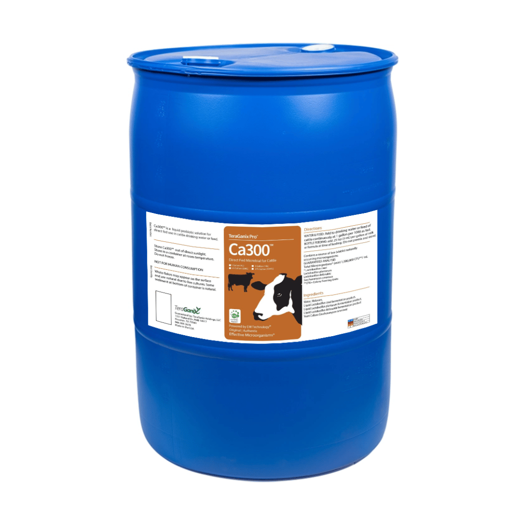 TeraGanix 55 Gallons Ca300™ Direct Fed Microbial: Enhancing Cattle Health and Well-Being