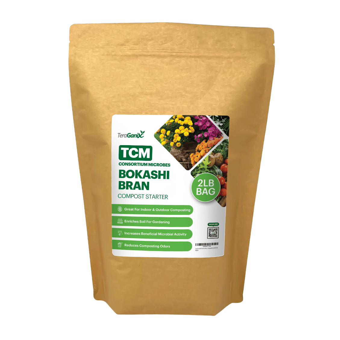 TeraGanix Bokashi 2 lb Premium Bokashi Bran Compost Starter