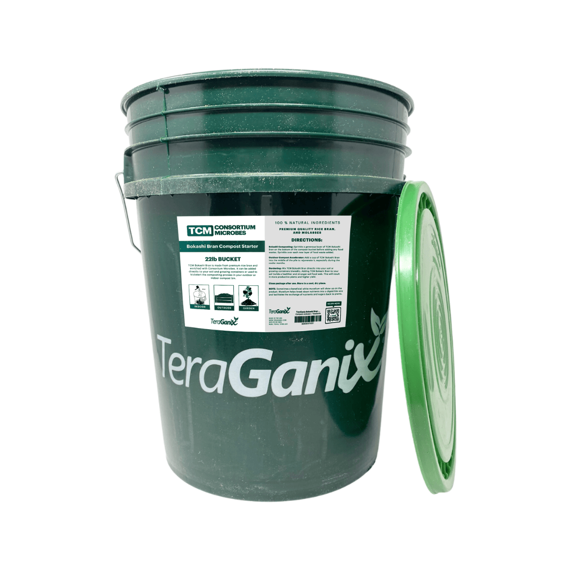 TeraGanix Bokashi 22 lb Premium Bokashi Bran Compost Starter