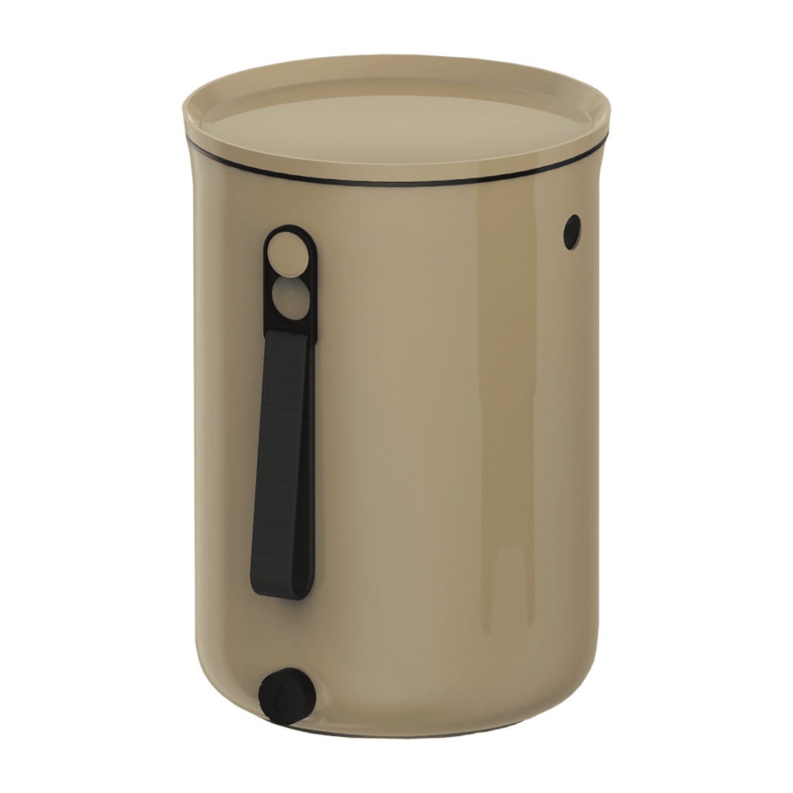 TeraGanix Bokashi Compost Bin Single Bucket + 1 lb bag of EM Bokashi / Cappuccino Bokashi Kitchen Compost Bin, 2.5 gal