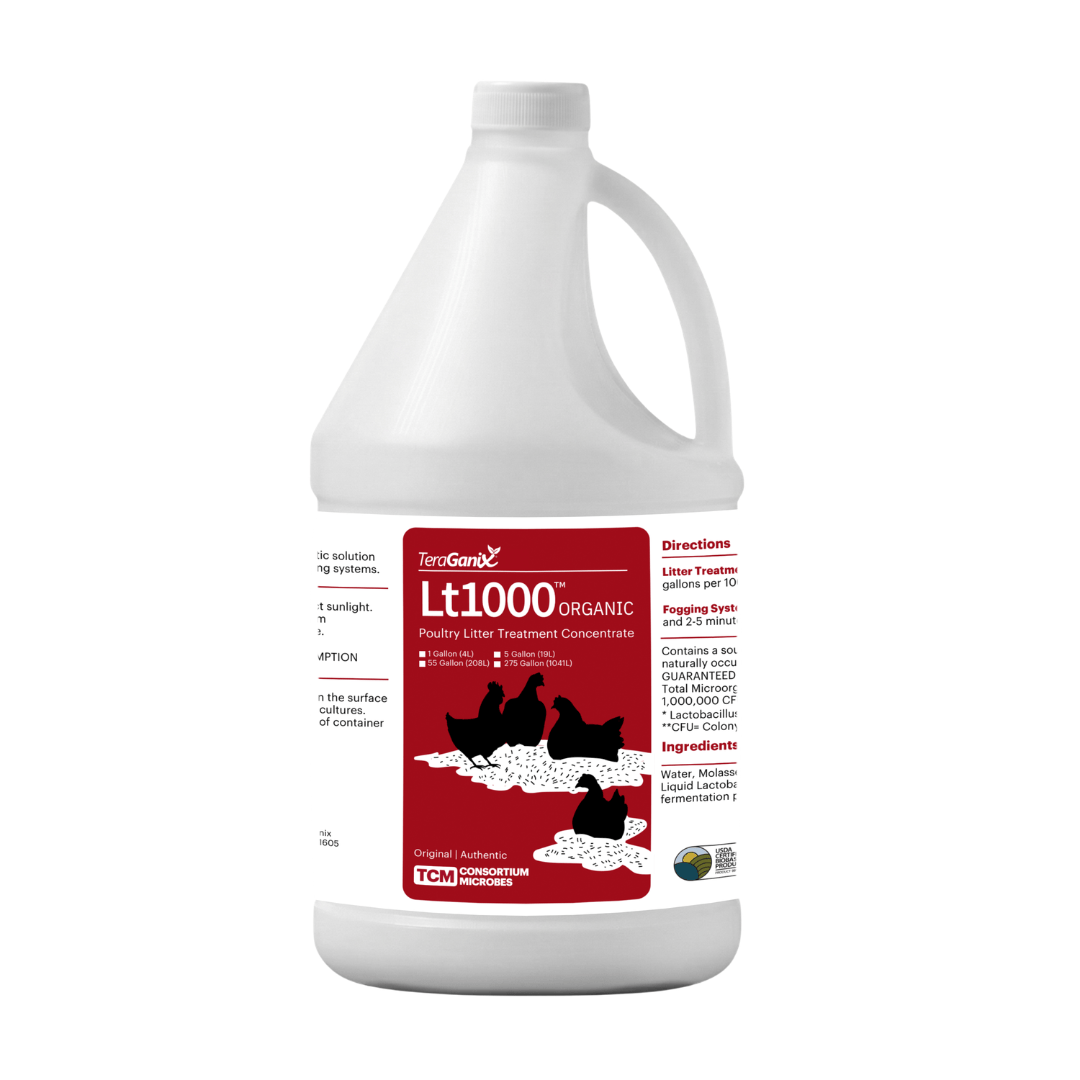 TeraGanix Chicken 1 gallon Lt1000 Poultry House Cleaning solution,  1 Gallon Bottle