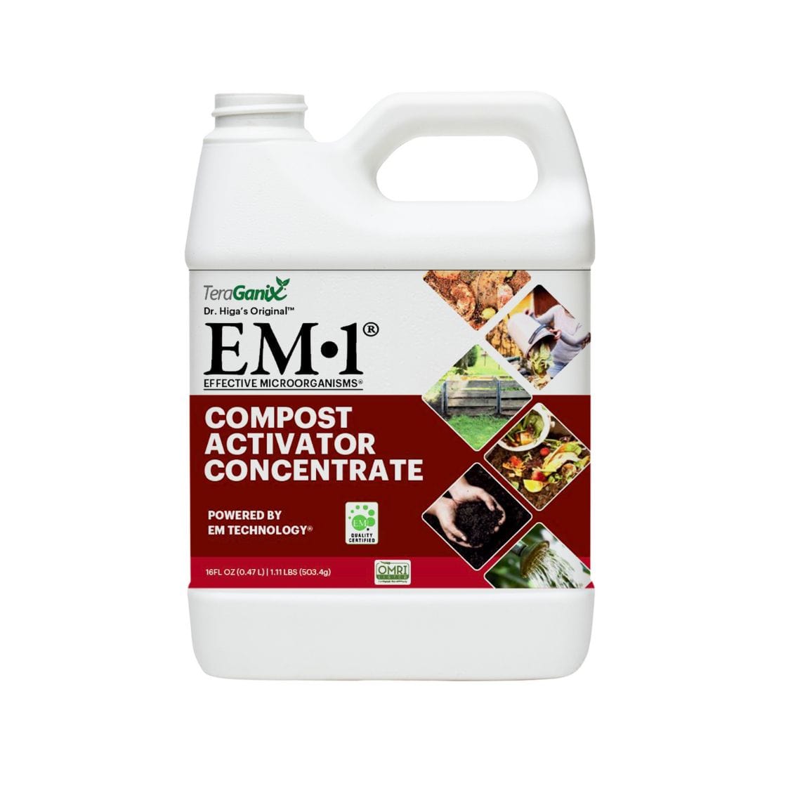 TeraGanix Compost Activator 16oz EM-1 Compost Starter, Concentrate