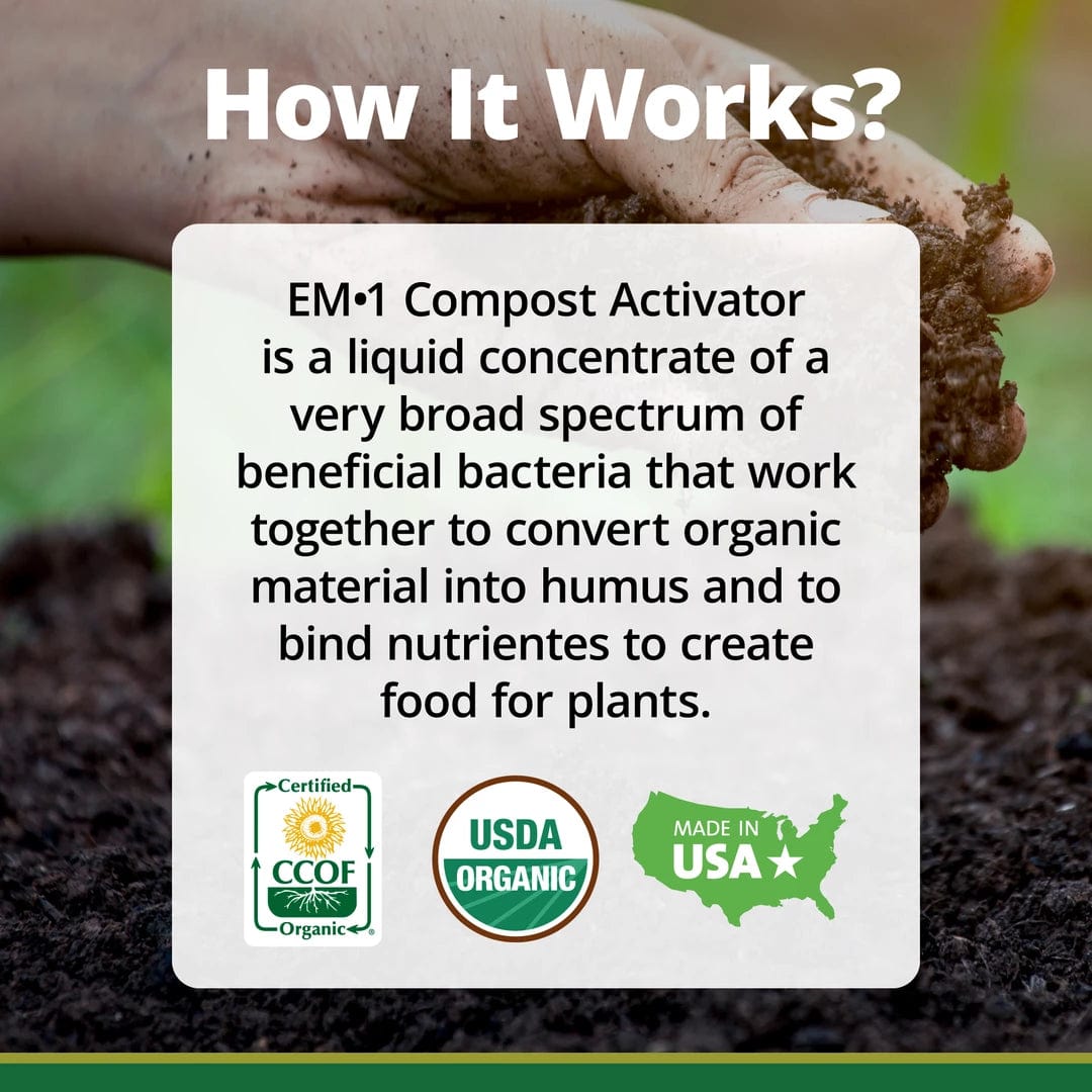 TeraGanix Compost Activator EM-1 Compost Starter, Concentrate