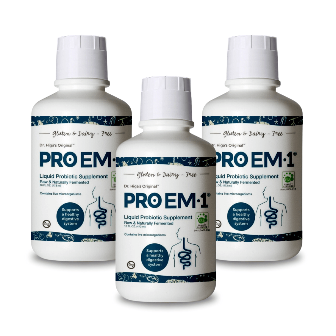 TeraGanix Probiotic 3 Bottles of PRO EM-1 Probiotics