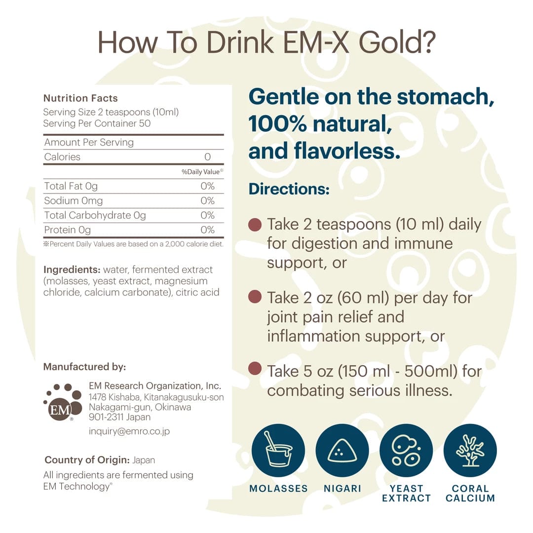 TeraGanix Probiotic EM-X Gold Prebiotic Liquid