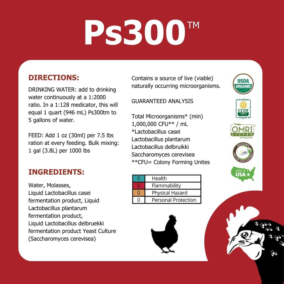 TeraGanix Probiotic Ps300™  Direct-Fed Microbial Probiotic for Poultry