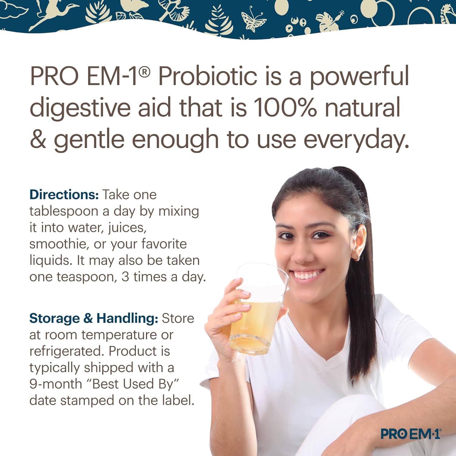 TeraGanix Vitamins & Supplements PRO EM-1 Liquid Probiotic Supplement